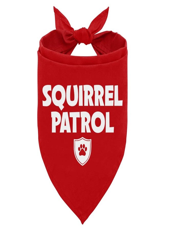 ZPPRJF Squirrel Patrol Dog Bandana, Red Dog Bandana, Funny Cute Dog Bandana, Paw Patrol Dog Costume, Pet Dog Triangle Scarf, Dog Bandana for Small Medium Large Dogs, Gift for Dog Lover (D20) - Image 1